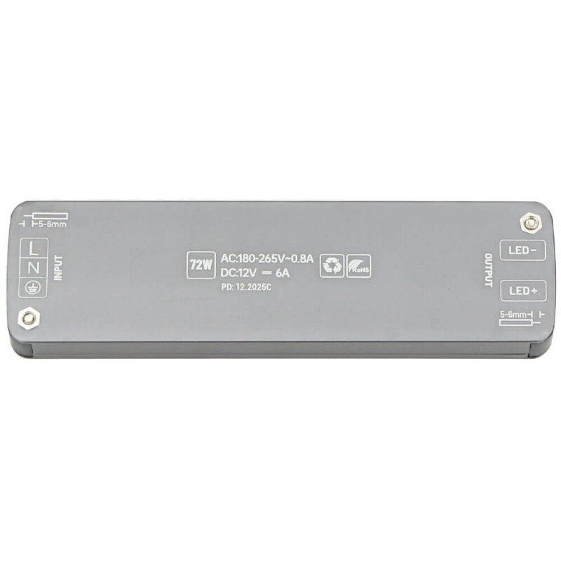 LED Power Supply, Ultra-Thin, 12V, 72W 3