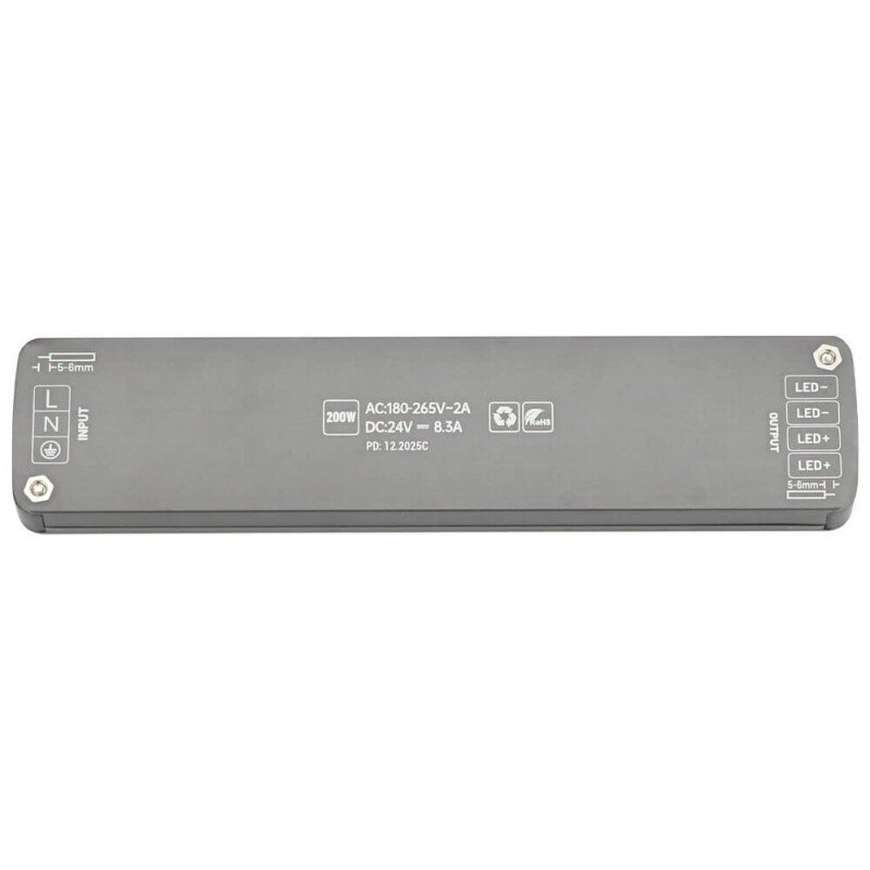 LED maitinimo šaltinis, 24V, 200W, plonas 3