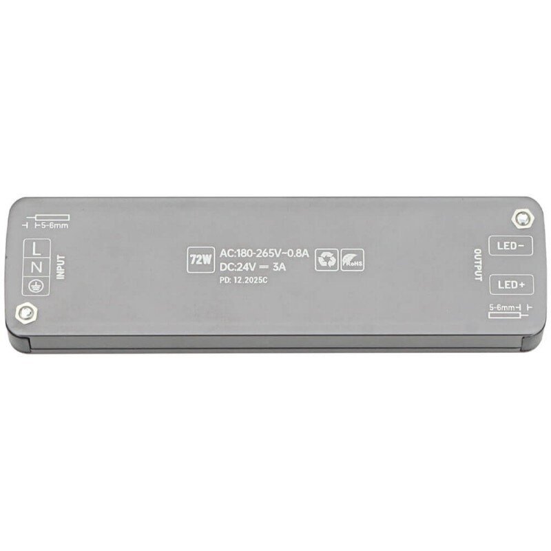 LED maitinimo šaltinis, 24V, 72W, plonas 3
