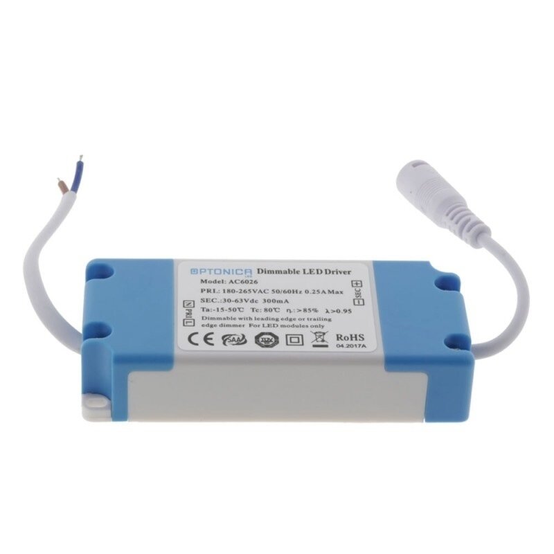 LED Dimmable Driver, 30-63V, 0.3A 1