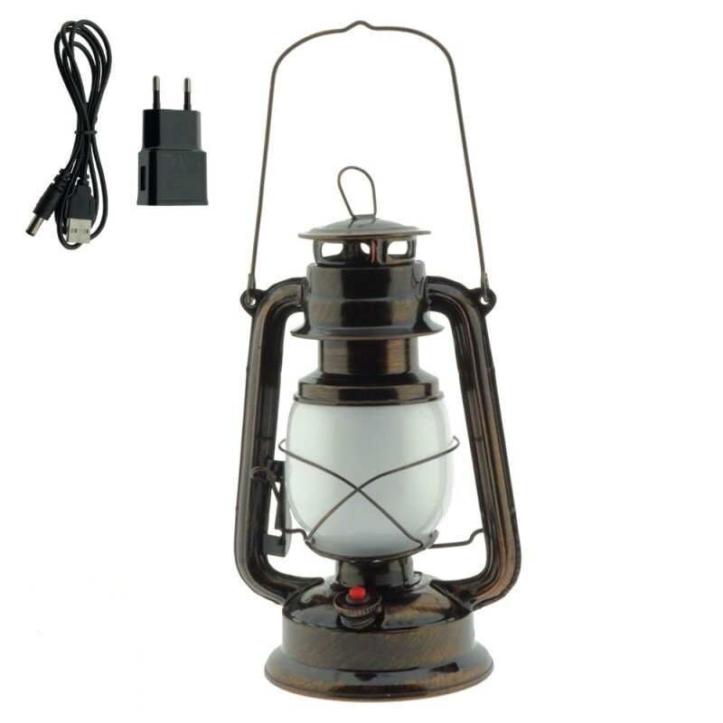 LED Flame Lamp, 5W, Bronze, with Battery 1
