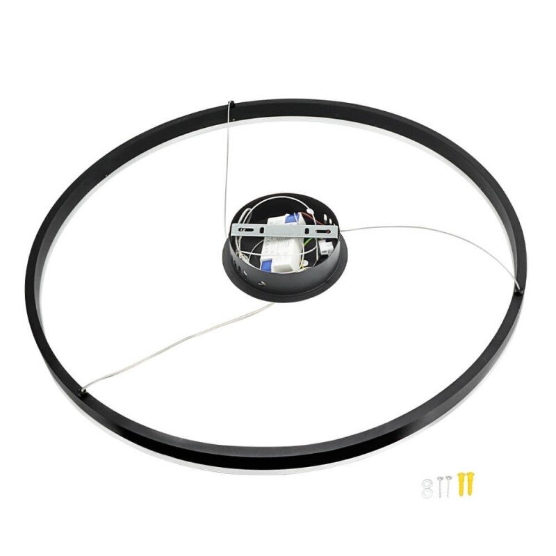 LED pakabinamas šviestuvas, 22W, juodas, šilta balta šviesa 1
