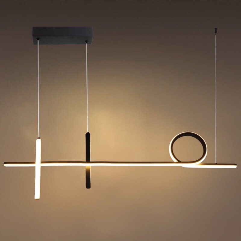 LED Pendant Lamp, 24W, Black/White, Warm Light 3