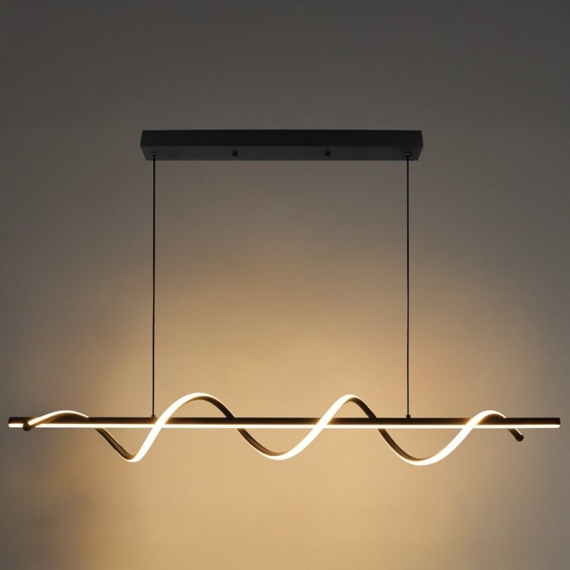 LED Pendant Lamp, 30W, Sand Black, Warm Light 2