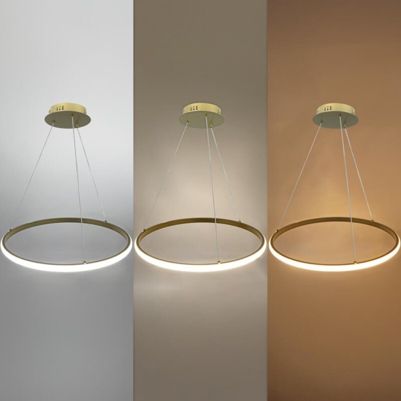 LED pakabinamas šviestuvas, 30W, šlifuotas auksas, dimeriuojamas, nuotolinis valdymas, CCT 2 LED pakabinamas šviestuvas, 30W, šlifuotas auksas, dimeriuojamas, nuotolinis valdymas, CCT 2