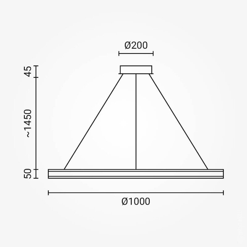 LED Pendant Lamp, 60W, Sand Black, Warm Light 4