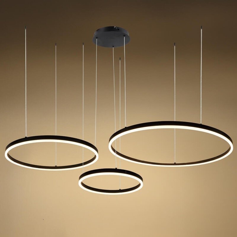 LED pakabinamas šviestuvas, 70W, juodas, šilta balta šviesa 2