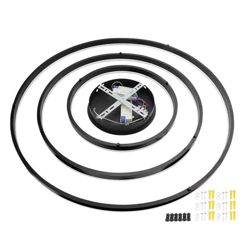 LED pakabinamas šviestuvas, 70W, juodas, šilta balta šviesa 1