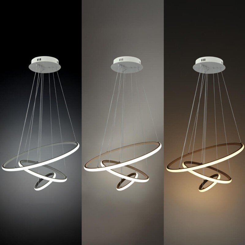 LED pakabinamas šviestuvas, 78W, baltas, dimeriuojamas, nuotolinis valdymas, CCT 4 LED pakabinamas šviestuvas, 78W, baltas, dimeriuojamas, nuotolinis valdymas, CCT 4