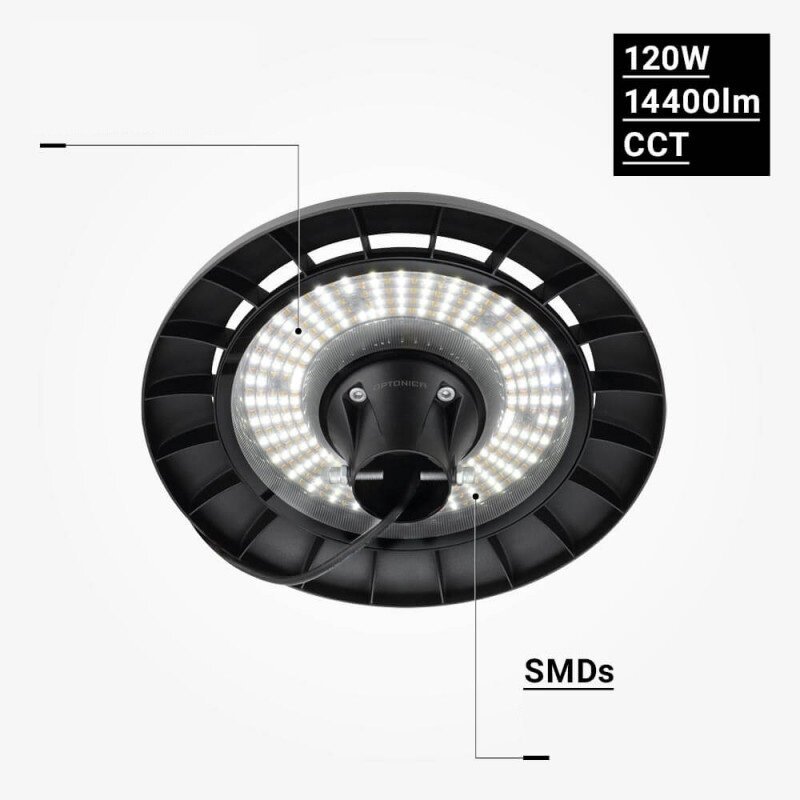 LED parko lempa, 120W, CCT šviesa, juoda 6