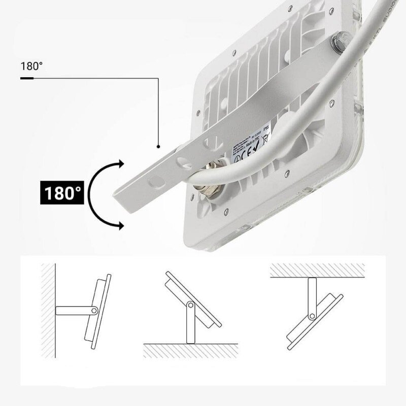 LED prožektorius, baltas, 100Lm/W, 20W, neutrali balta šviesa 2 LED prožektorius, baltas, 100Lm/W, 20W, neutrali balta šviesa 2