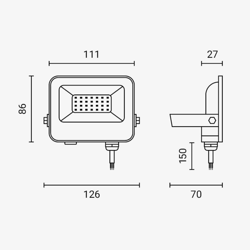 LED prožektorius, baltas, 90Lm/W, 20W, neutrali balta šviesa 7 LED prožektorius, baltas, 90Lm/W, 20W, neutrali balta šviesa 7