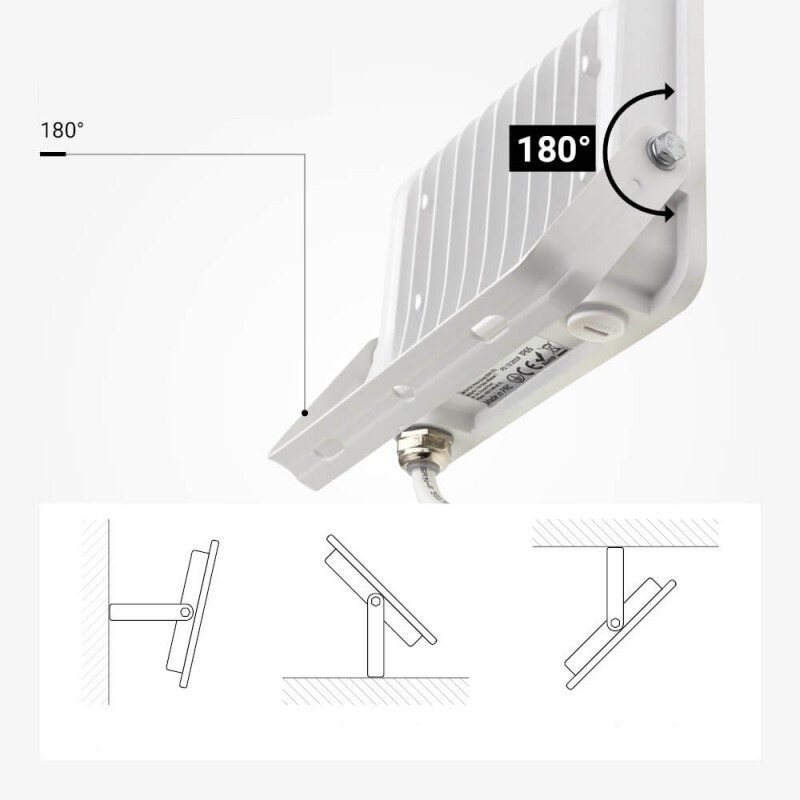 LED prožektorius, baltas, 90Lm/W, 30W, šalta balta šviesa 4