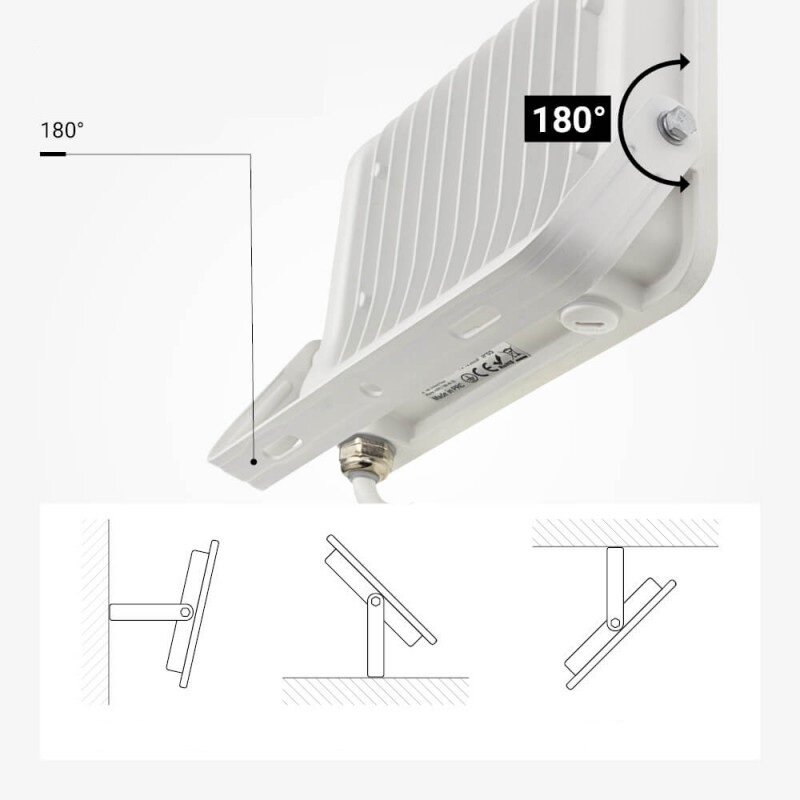LED prožektorius, baltas, 90Lm/W, 50W, šalta balta šviesa 4 LED prožektorius, baltas, 90Lm/W, 50W, šalta balta šviesa 4
