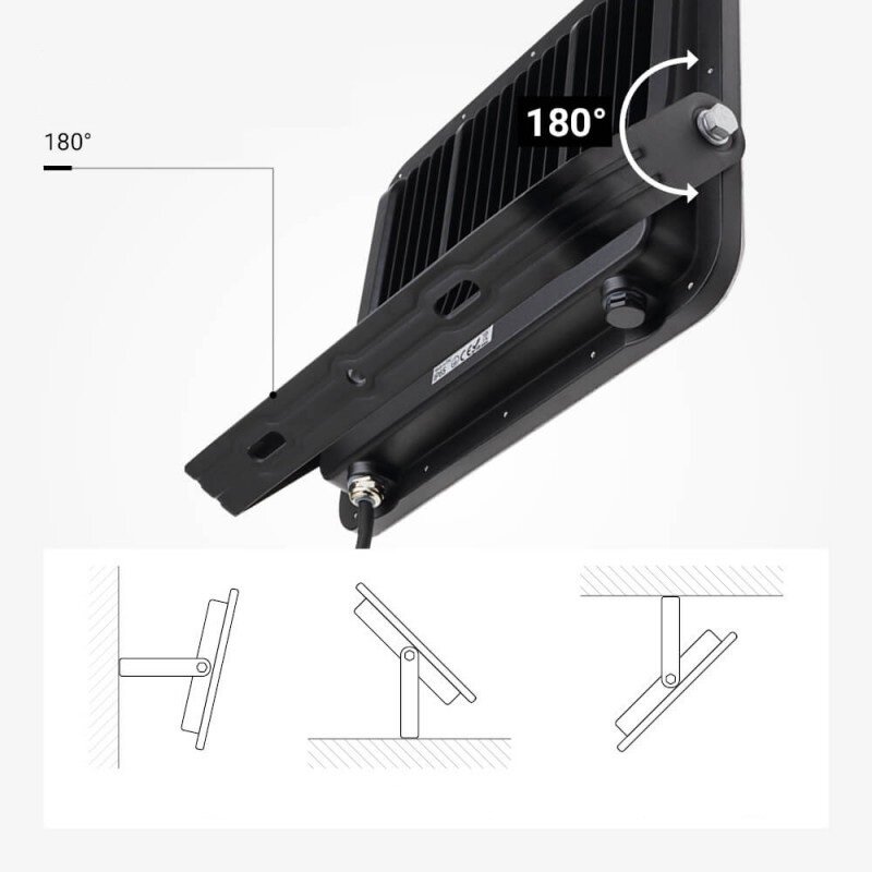 LED prožektorius, juodas, 100Lm/W, 150W, neutrali balta šviesa 5 LED prožektorius, juodas, 100Lm/W, 150W, neutrali balta šviesa 5
