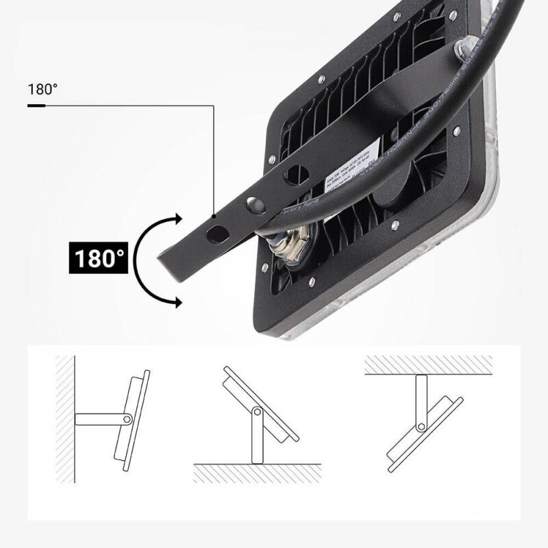 LED prožektorius, juodas, 100Lm/W, 20W, šilta balta šviesa 3 LED prožektorius, juodas, 100Lm/W, 20W, šilta balta šviesa 3