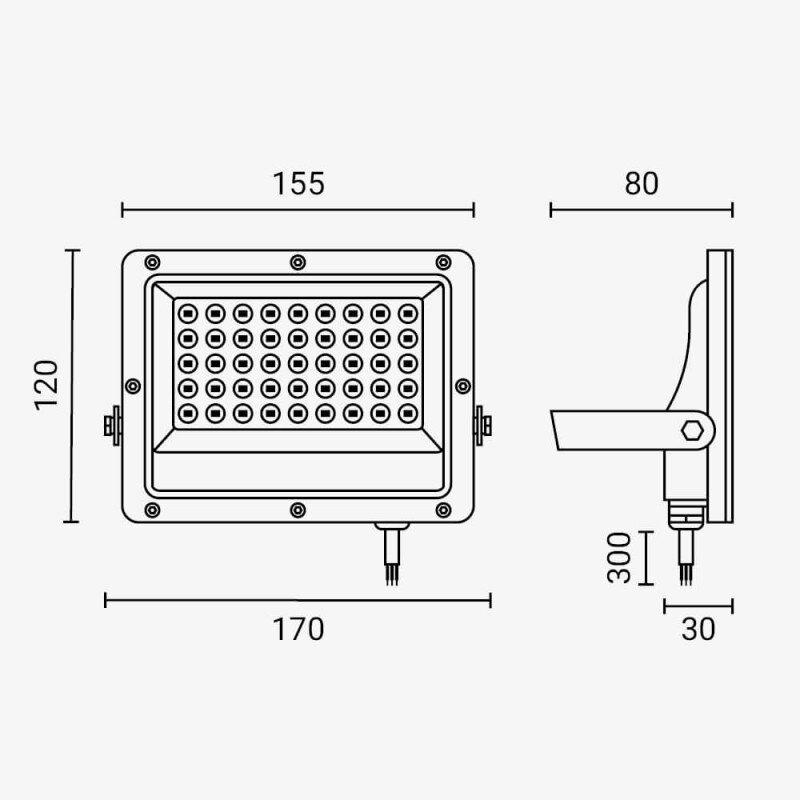LED prožektorius, juodas, 100Lm/W, 30W, šalta balta šviesa 6 LED prožektorius, juodas, 100Lm/W, 30W, šalta balta šviesa 6
