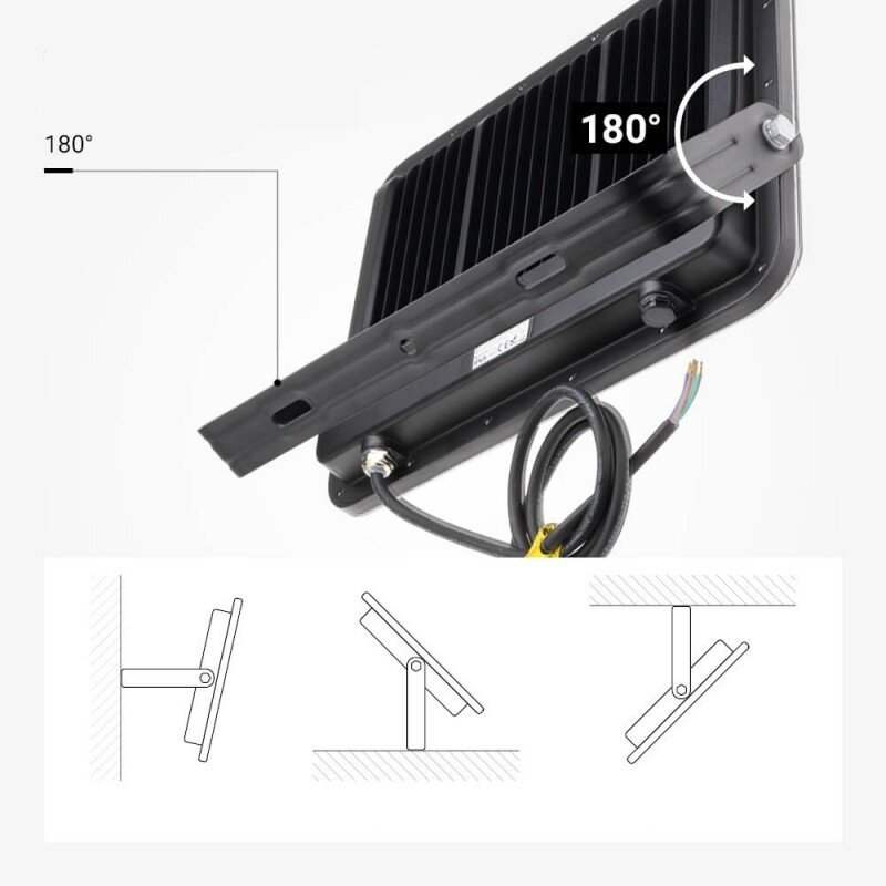 LED prožektorius, juodas, 140Lm/W, 200W, neutrali balta šviesa 5 LED prožektorius, juodas, 140Lm/W, 200W, neutrali balta šviesa 5