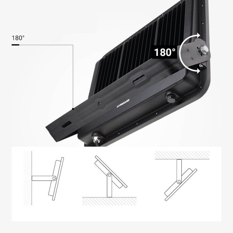 LED prožektorius, juodas, 140Lm/W, 300W, šalta balta šviesa 5 LED prožektorius, juodas, 140Lm/W, 300W, šalta balta šviesa 5