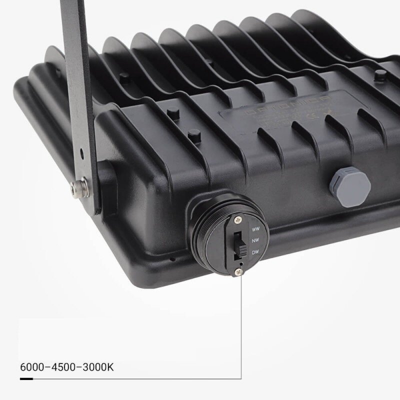 LED Floodlight, Black, 50W, CCT 3000K-6000K 3