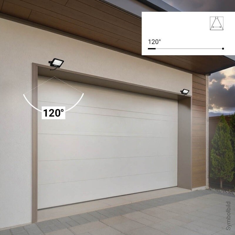 LED prožektorius, juodas, 90Lm/W, 30W, neutrali balta šviesa 5 LED prožektorius, juodas, 90Lm/W, 30W, neutrali balta šviesa 5