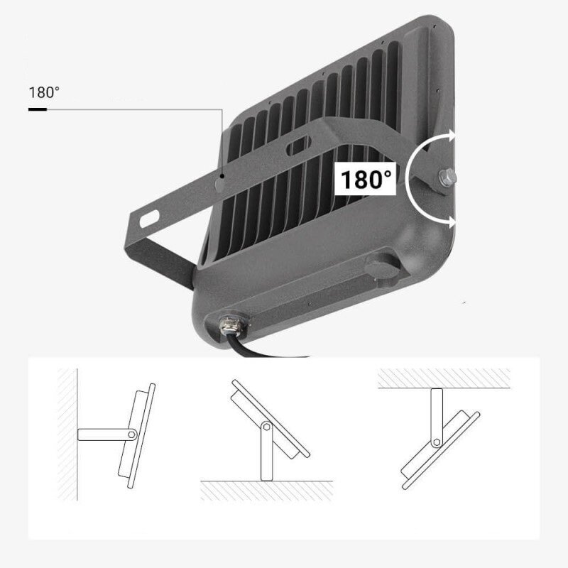 LED prožektorius, pilkas, 100Lm/W, 100W, šalta balta šviesa 4