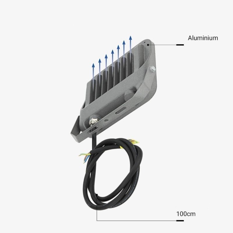 LED Floodlight, Grey, 100Lm/W, 30W, Neutral Light 4