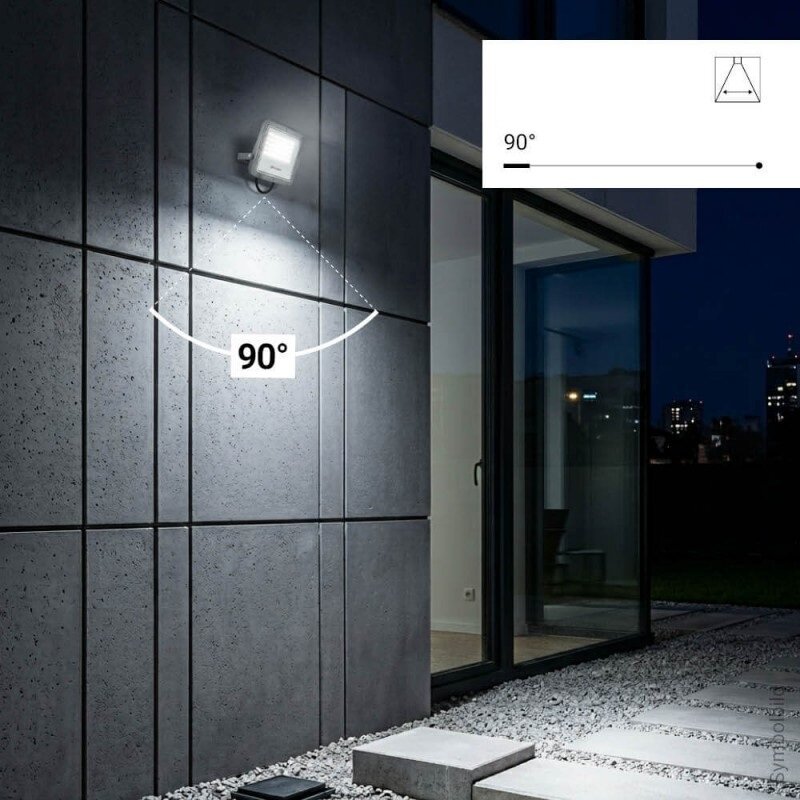 LED Floodlight, Grey, 100Lm/W, 30W, Neutral Light 6