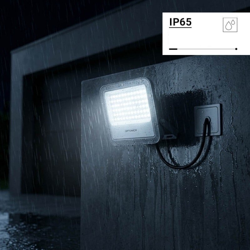 LED Floodlight, Grey, 100Lm/W, 50W, White Light 7