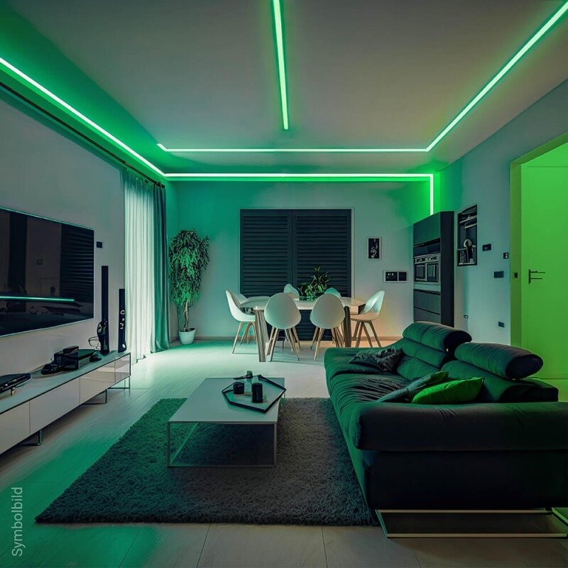 LED S-juosta, 7.2W/m, 720Lm/m, 12V, žalia šviesa 3
