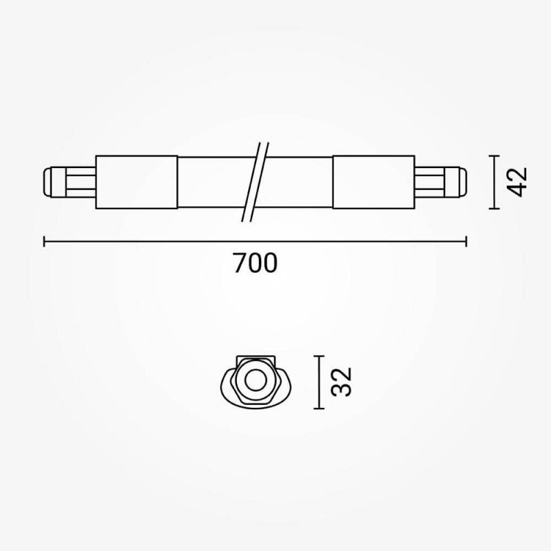 LED Batten Fixture, 18W, White Light, IP65, Linkable 3