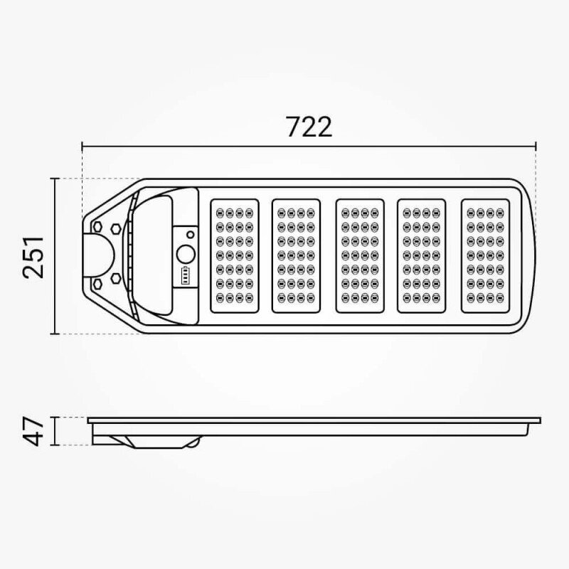 LED Solar Street Light, Remote Control, 20W, White Light 5