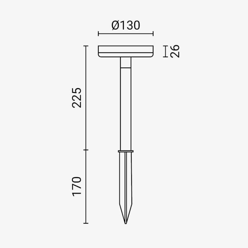 LED saulės šviestuvas 1W, įsmeigiamas, šilta balta šviesa 2
