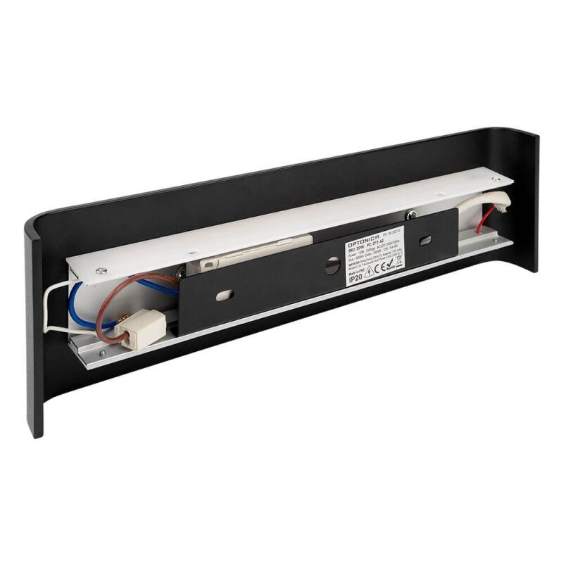 LED sieninis šviestuvas, juodas, 12W, 600Lm, šilta balta šviesa 2