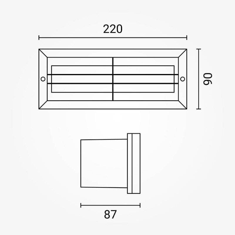 LED Wall Lamp, Grey, Grid 4