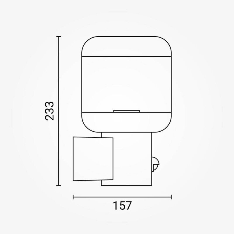 LED Wall Lamp, Up, Dark Grey, PIR Sensor 4