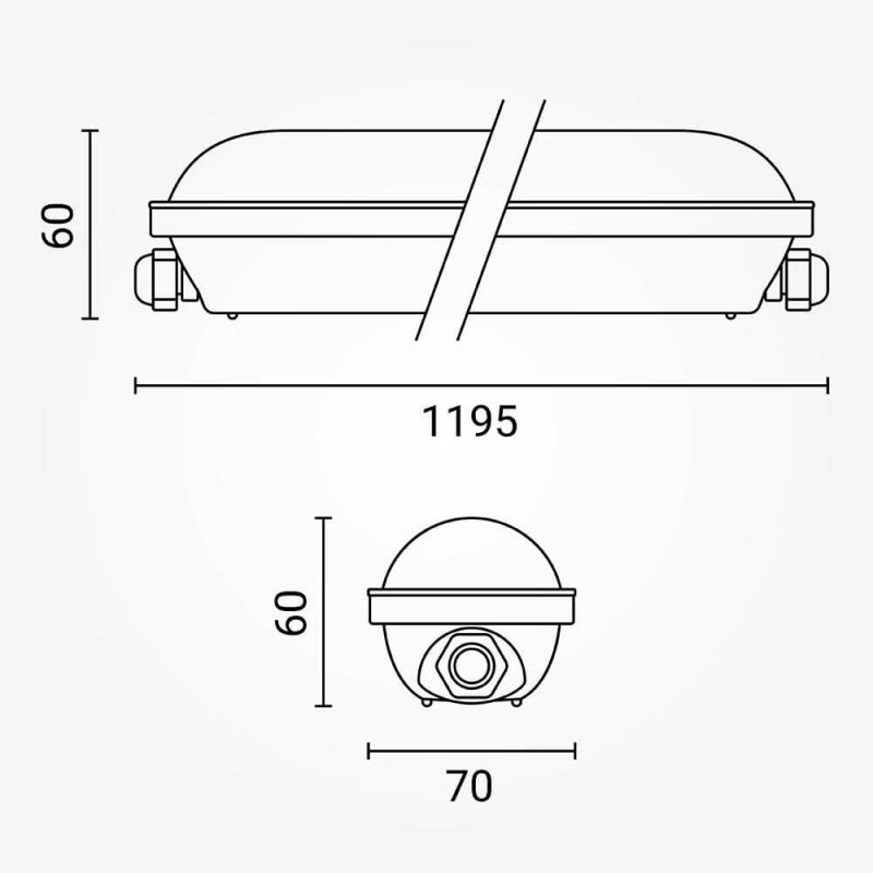 LED Waterproof Fixture, 40W, 120cm, PIR Sensor, Neutral Light 4
