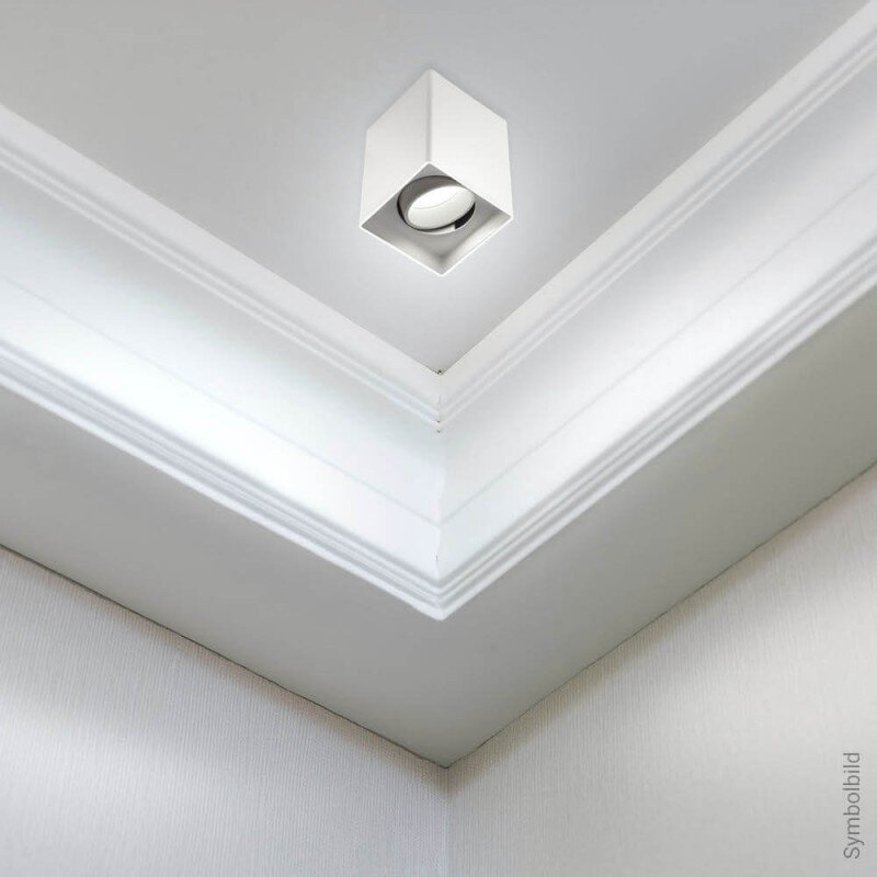 LED taškinis šviestuvas, 10W, kvadratinis, plastikinis, baltas 3