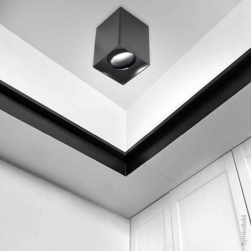 LED Spotlight Fixture, 10W, Square, Plastic, Black 3