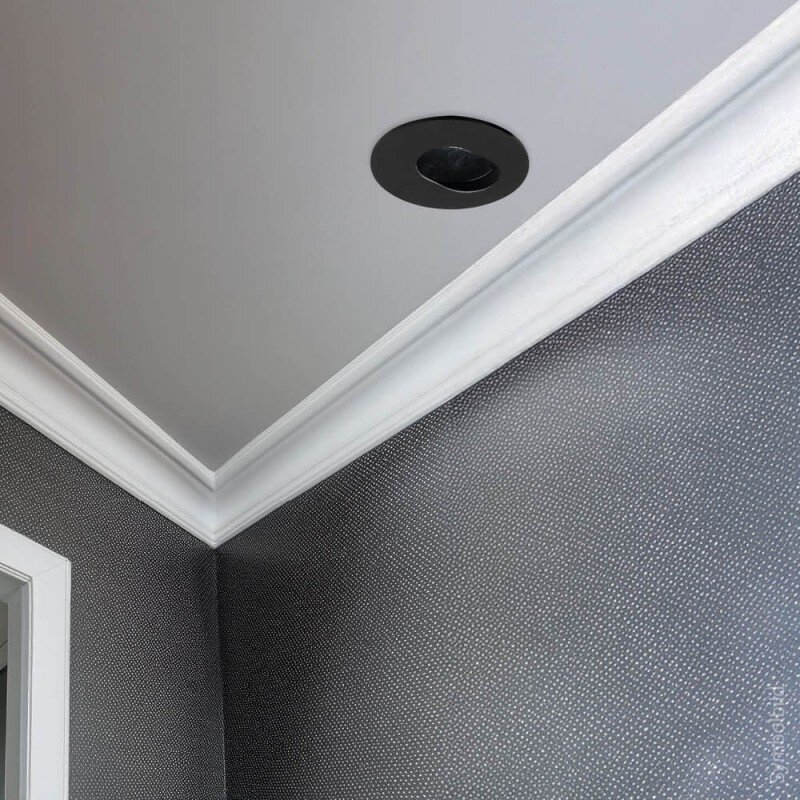 LED Spotlight Fixture, Round, Black, Oval 3