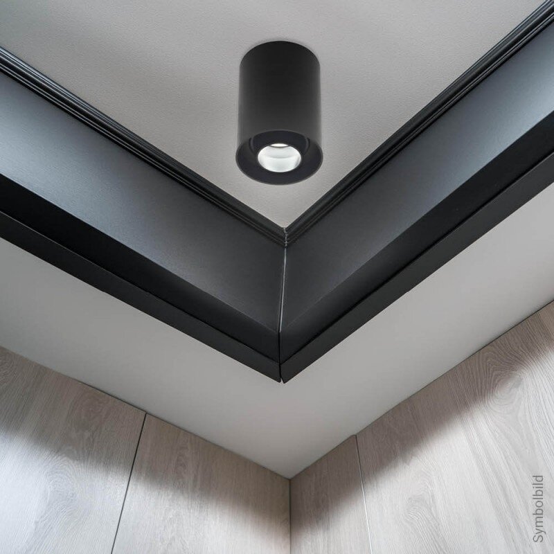 LED taškinis šviestuvas, apvalus, plastikinis, juodas 3