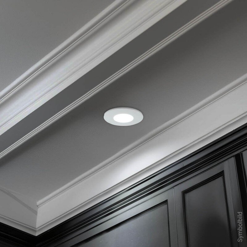 LED taškinis šviestuvas, IP65, apvalus, baltas, apskritimas 2