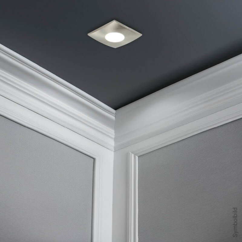 LED Spotlight Fixture, IP65, Square, Satin Nickel, Round 2