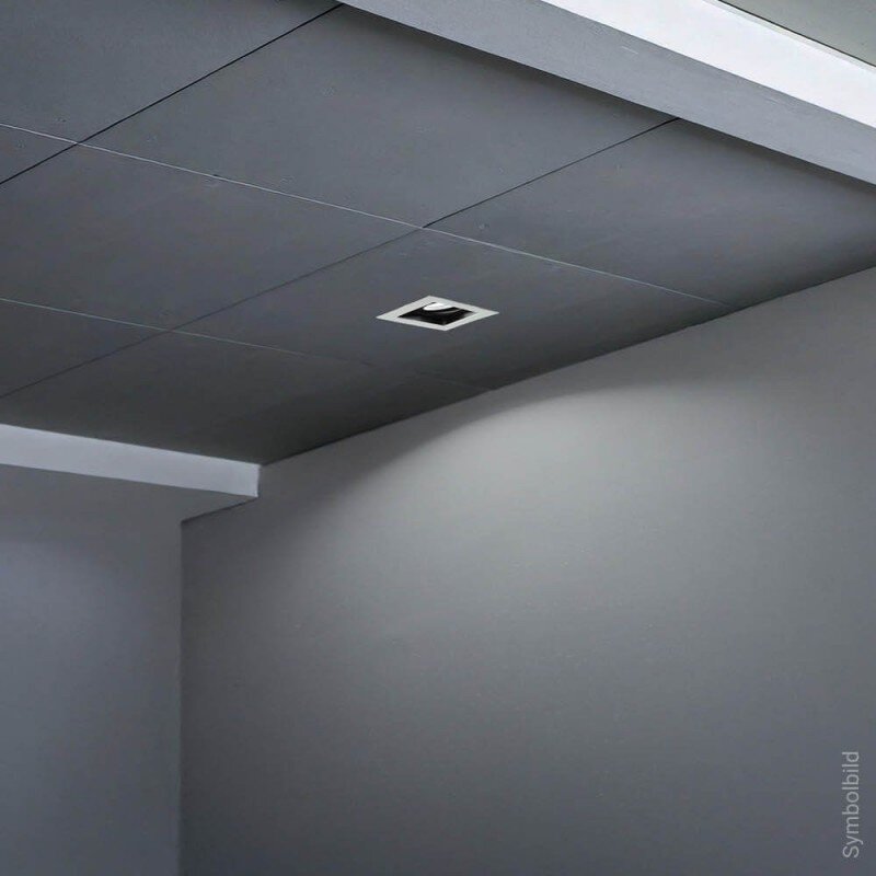 LED taškinis šviestuvas, kvadratinis, baltas/juodas, apskritimas 2