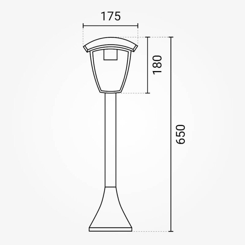 LED vejos lempa, 60cm, matinė, juoda 2