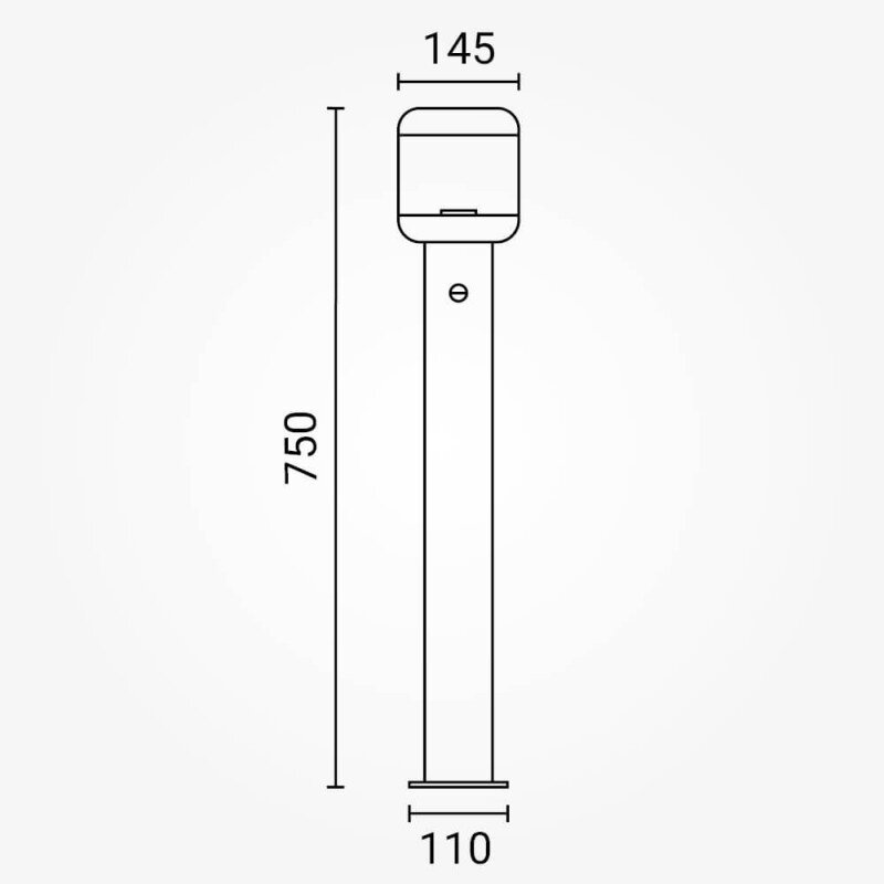 LED Lawn Lamp, E27, IP54, PIR Sensor, 75cm 3