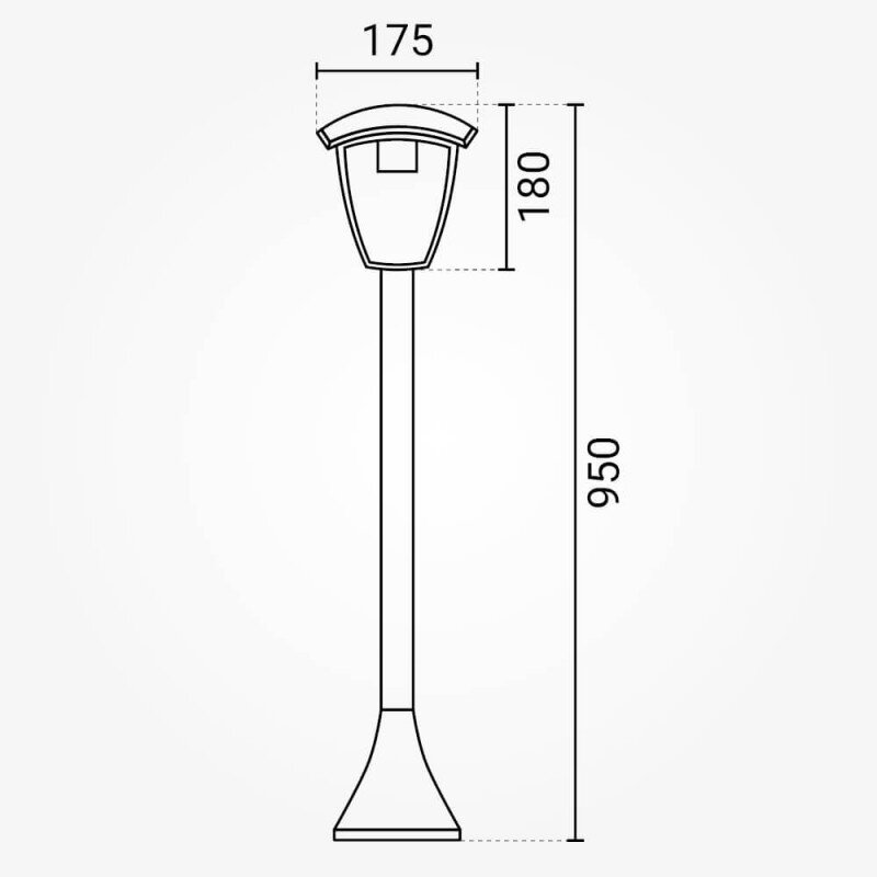 LED vejos lempa, 90cm, matinė, juoda 2