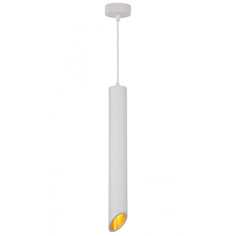 LED Hanging Fixture Fitting, White Body, Gold Inner, 500mm