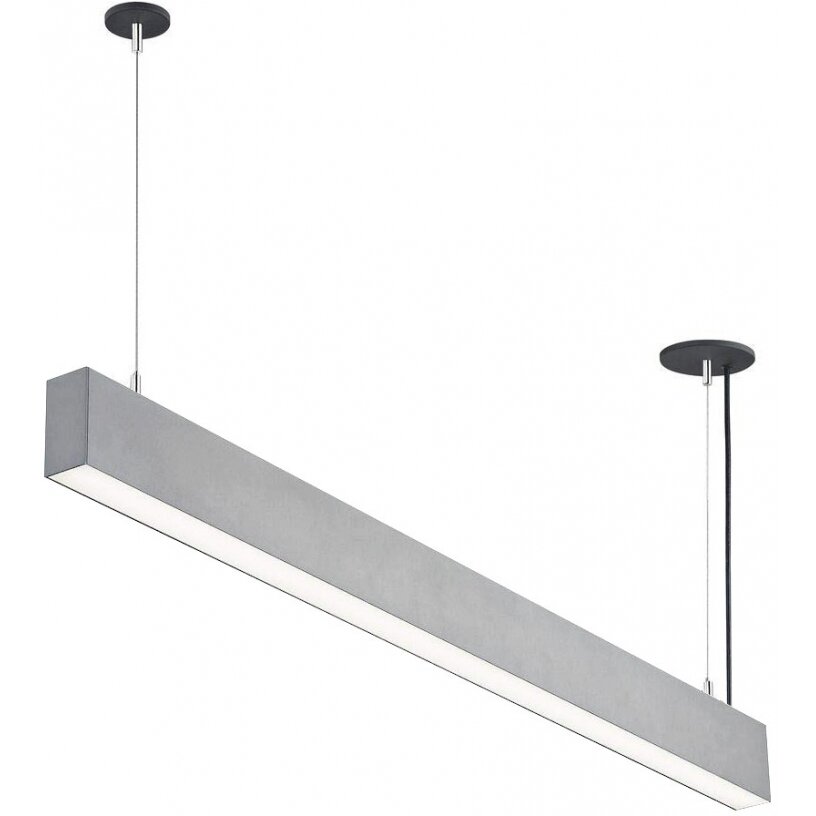LED Linear Suspended Light, Linkable, 50W, Silver Body, Neutral Light