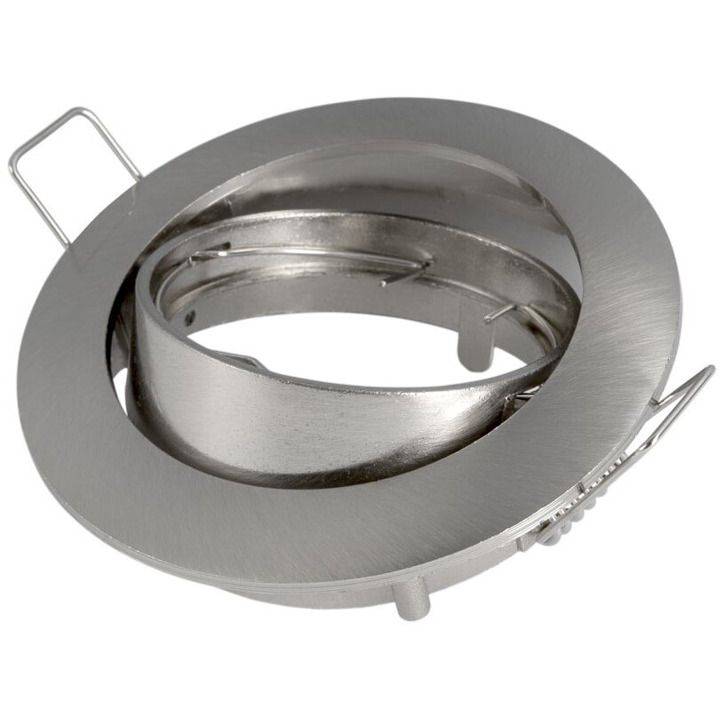 LED Downlight, Round, Rotatable, Inox 1